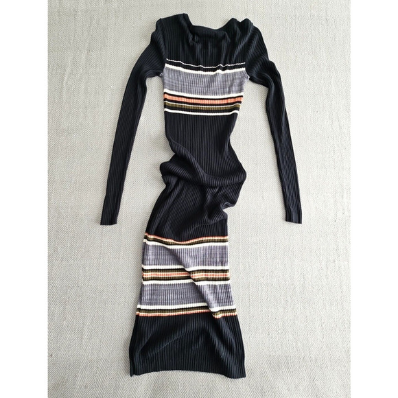 Abercrombie & Fitch Knit Tube Dress Size XS Bodycon Horizontal Stripe Old Money - Picture 2 of 13